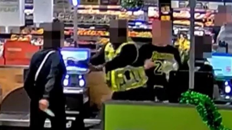 CCTV shows moment Woolworths worker is fly-kicked as warning is issued ahead of Christmas and festive season