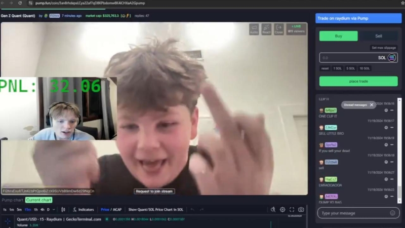 Crypto kid goes viral over $46,000 meme coin ‘rug pull’ on livestream