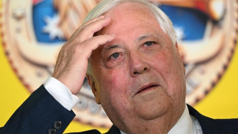 Clive Palmer has swivelled the gun turrets and Peter Dutton is in his sights