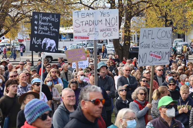 Poll reveals Hobart's Macquarie Point stadium unpopular in Liberal Party heartland