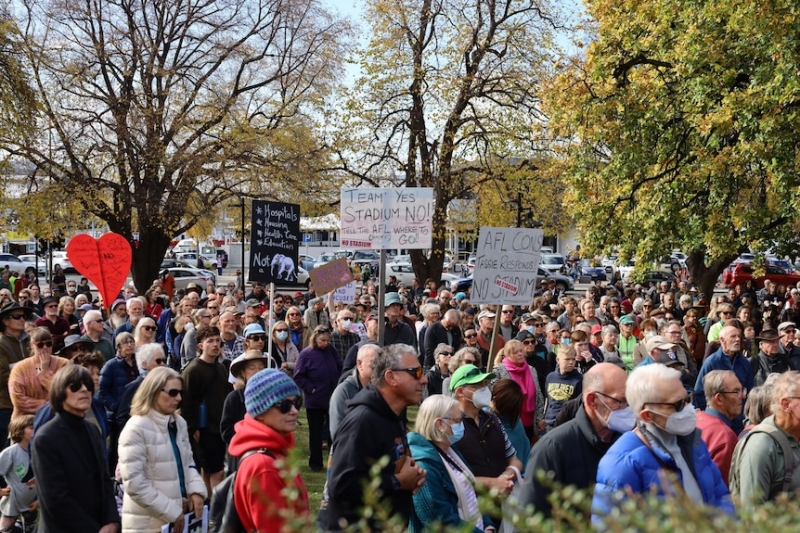 Poll reveals Hobart's Macquarie Point stadium unpopular in Liberal Party heartland