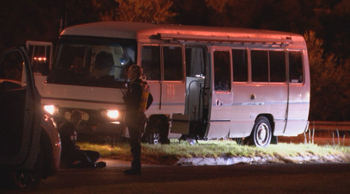 Vision captures man's arrest after minibus chase across Melbourne