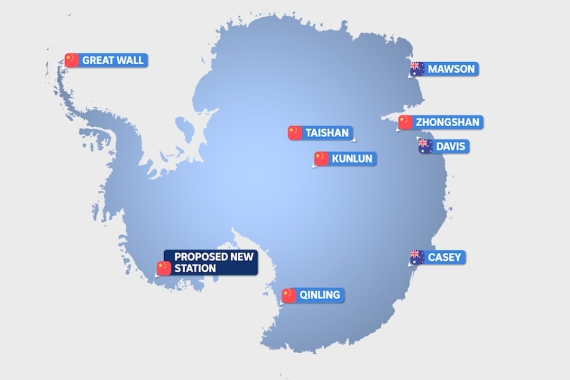 China lodges plans for new Antarctic station at Marie Byrd Land but says no 'geopolitical motive' behind expansion