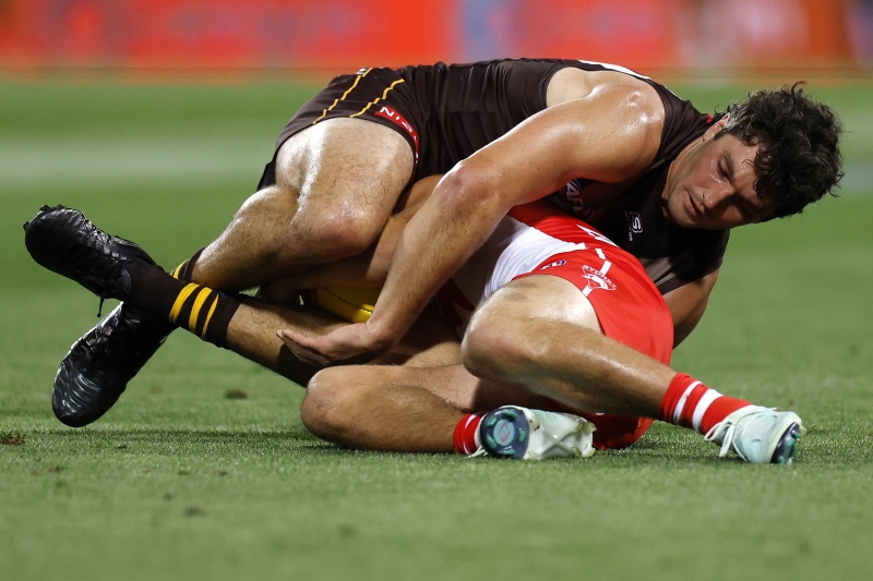 Hawthorn loses James Worpel to potentially serious ankle injury in impressive win over Sydney to open AFL season